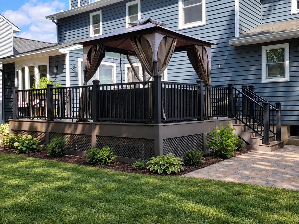 Covered deck and gazebo