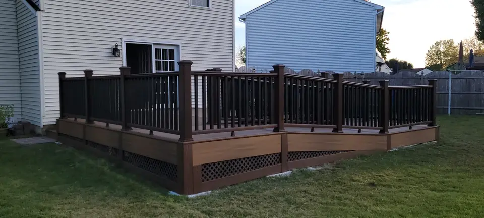 Brown composite deck